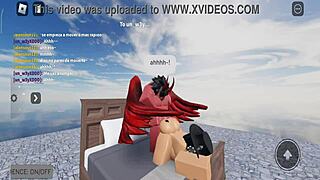 Prostitute Fucks Client Bareback with Condom in Roblox Virtual Sex Session