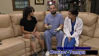 Petite Nicole Spreads Small Tits in Dr Tampa's First Gyno Glove Exam