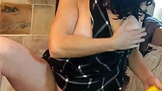 velvet rain milf stuffs huge toys till she squirts everywhere