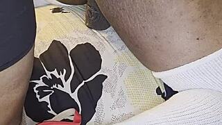 ebony wife femdom fucks husband asshole with huge dildo cum covered humiliation