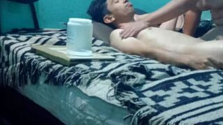 oh man this skinny guys gettin the full pleasure massage i crave