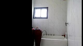 Damn this Zulu teen's big tits shake as dildo stretches pussy