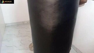 Chubby Stepdaughter's Big Tits Bounce on Stepdad's Monster Cock Workout