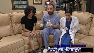 Petite Nicole Spreads Small Tits in Dr Tampa's First Gyno Glove Exam