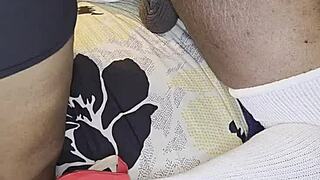 ebony wife femdom fucks husband asshole with huge dildo cum covered humiliation