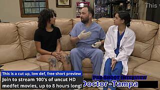 Petite Nicole Spreads Small Tits in Dr Tampa's First Gyno Glove Exam