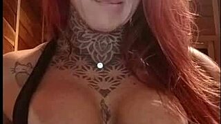 Hot Redhead Teases Webcam with Pink Nipples!
