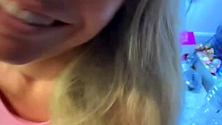 Sexy Alice Deepthroats Boyfriend's Huge Cock in Kitchen Cum Gulp!