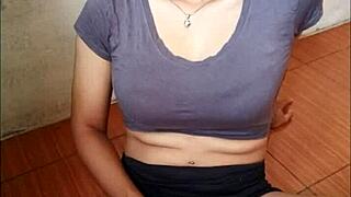 hey check this shemale assfucking herself on dildo