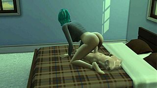 sims 4 big titty redhead threesome with girl fucking guy handjob action!