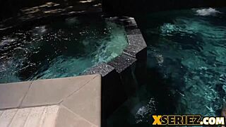 chubby redhead tattooed bombshell cums as huge tits get cum covered