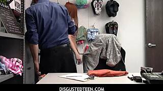 Pervy Officer Ravages Shoplifting Teen Scarlett Mae After Stealing TV