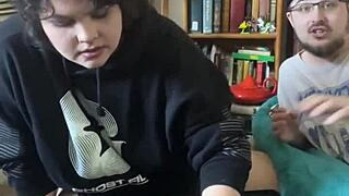 Ever wonder how wild my first sex machine ride gets with boyfriend watching?