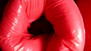 Redhead Fuck Doll Oiled Up Takes Dinosaur Machine Anal Deep Pounding Close Up