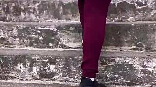 pink pussy patricinha climbs hill horny for street fuck