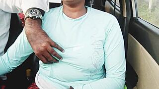 desi car sex with telugu dirty talk and tight pussy orgasm