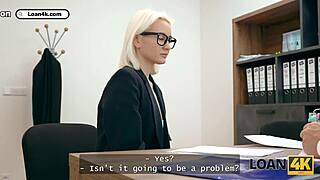 ever wonder how a slutty blonde cheater with glasses gets all holes filled in office casting?