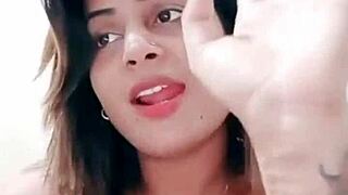 naughty indian babe dances sexy with big ass tits before pussy sucking