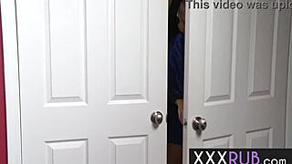 horny big tits milf rayveness massages blows stranger's monster cock