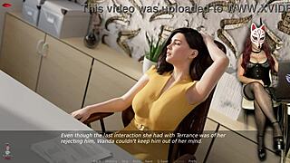 Ms Denvers Cosplay Teacher Milf in Corset Stockings Fucks with Big Tits Feet Game