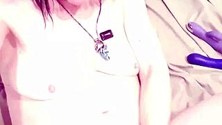 Wow, hot goth girl pounds her pussy so fucking hard!