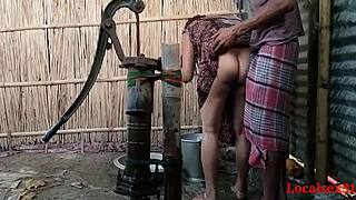 village wife gets fucked outdoors by husband's friend in official video