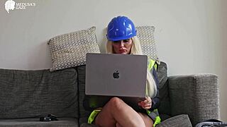 big tited louise toy assfukd coworker