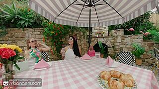 Three Horny Wives Suck Ride Bang VR Foursome Palm Royale Pt 1