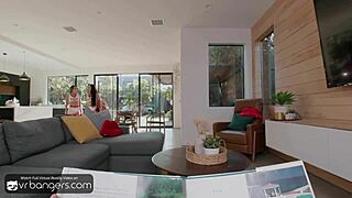 Taboo brunette cheerleaders secretly lick shaved pussies before hard FFM threesome pounding