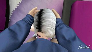 Blonde submissive teen sucks thief's cock then spreads for rough interracial fuck