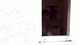 Neighbor Watches Naked Milf Wife Shower Handjob Outdoors