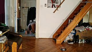 Goth Mistress Serves Piss to Slave Dog in HD Glass