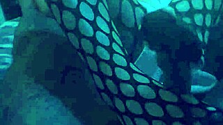 Hey, check out this sexy footjob in nylons 😍👣