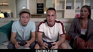 lucky guys score two horny stepmoms for nonstop group fucking cowgirl doggystyle anytime