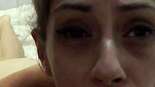 candie cross poses naked on camera while getting fucked deep then facial cumshot