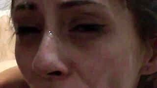 candie cross poses naked on camera while getting fucked deep then facial cumshot