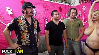 beverly paige and nikki sexx deepthroat big cocks at fat orgy party