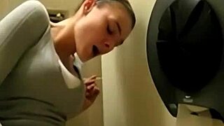 mommy squirts hard after quick toilet masturbation cum
