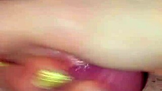 husband bends wife over for sloppy creampie after ripping clothes off her small waist