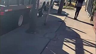 black whore prostitute flaunts her juicy ass and curves seductively