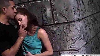 skinny teen anya olsen bound dominated rough outdoor public big pussy bang