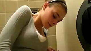 mommy squirts hard after quick toilet masturbation cum