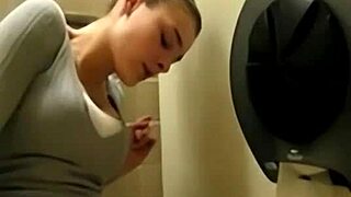 mommy squirts hard after quick toilet masturbation cum