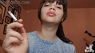 ever wonder how big lipgloss lips smoke up close on webcam?