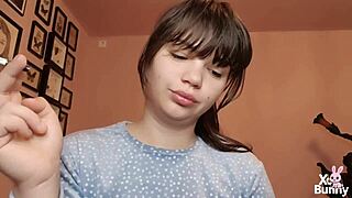 ever wonder how big lipgloss lips smoke up close on webcam?