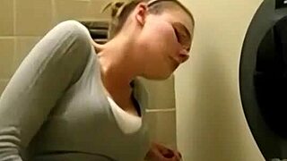 mommy squirts hard after quick toilet masturbation cum