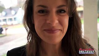 Busty Brunette MILF Lilly M Sucks Hard Cock and Swallows Every Drop!