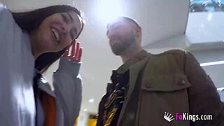 Sneaky Public Mall Fuck - Brunette Nuria Millan Bent Over Doggystyle Action