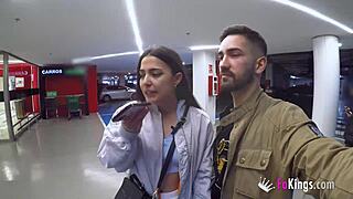 Sneaky Public Mall Fuck - Brunette Nuria Millan Bent Over Doggystyle Action