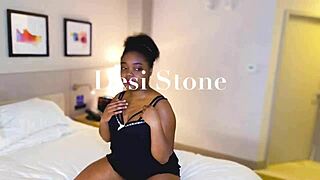 desi stone gives the sloppiest heavenly blowjob on big black cock doesn't she?